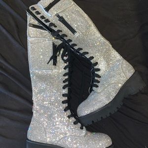 Club Exx Rhinestone Boots From Dolls Kill